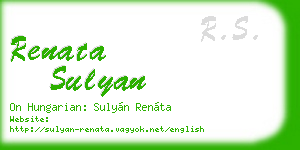 renata sulyan business card
