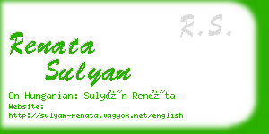 renata sulyan business card